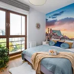 Luxury 2-Bedroom Penthouse Warsaw Skyline 15M Terrace, Garage, Gym, Rooftop & Only 500 M To Metro