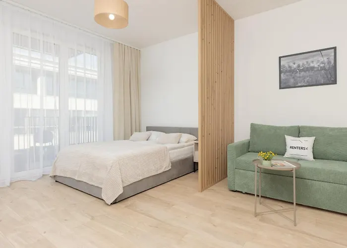 Modern Studio Mokotow With Parking & Balcony By Noclegi Renters