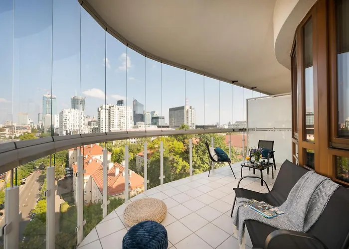 Luxury 2-Bedroom Penthouse Warsaw Skyline 15M Terrace, Garage, Gym, Rooftop & Only 500 M To Metro