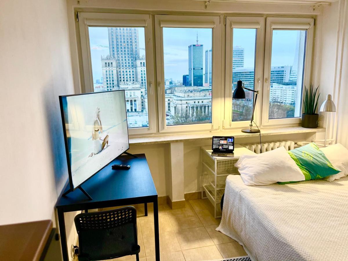 Super Palace 2x Metro Fast Wifi 500 Mbs Netflix Appletv Smarttv Panorama Miasta Apartment Warsaw