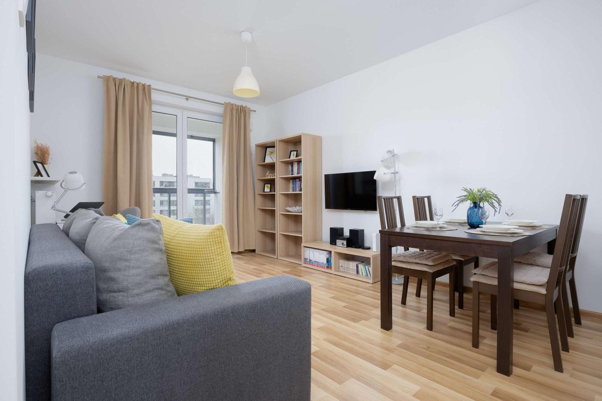 Bright With Parking Near The Pge National Stadium By Renters Apartment Warsaw