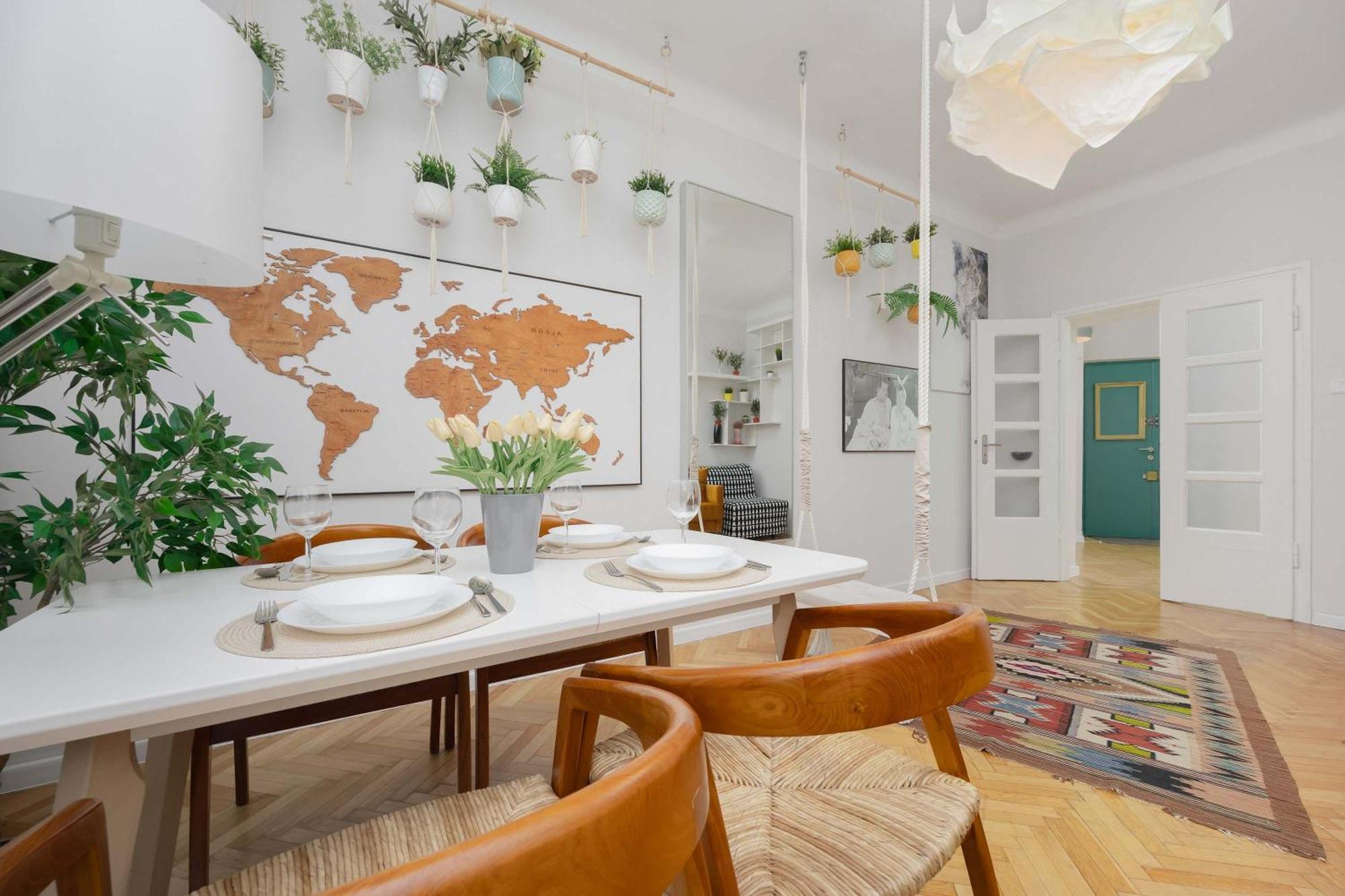 Piekny Jasny Z Sypialnia I Biurkiem By Renters Apartment Warsaw