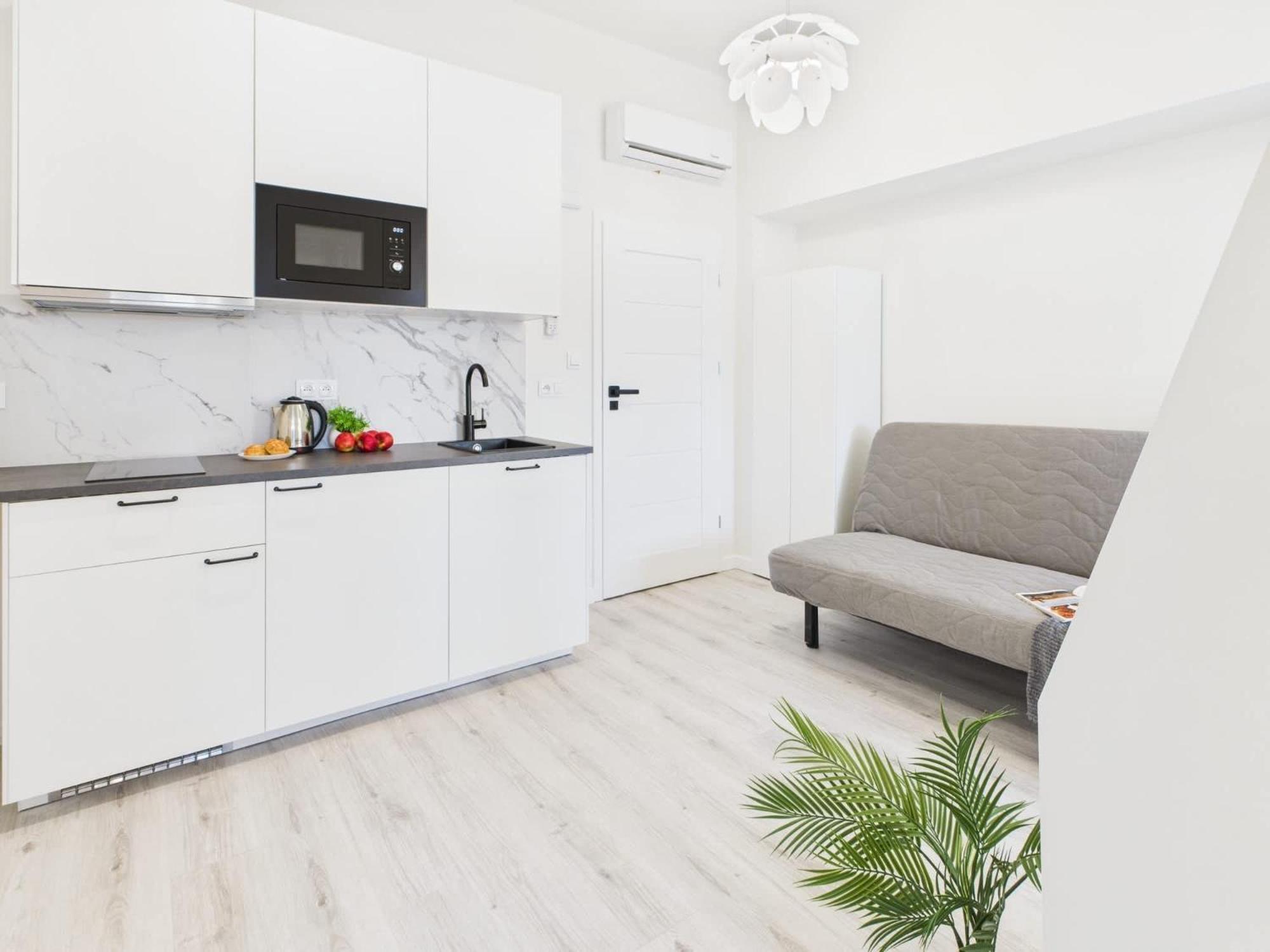 Bright With Air Conditioning Near The Copernicus Science Center In By Renters Apartment Warsaw