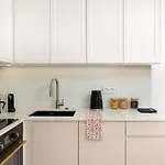 Ecru Boho Living With City View