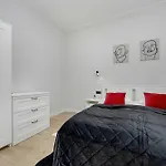 Exclusive Grey And Red Apartment In Warsaw Center By Noclegi Renters
