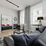 Exclusive Grey And Red Apartment In Warsaw Center By Noclegi Renters