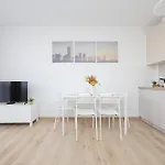 Air Conditioned Apartment In Warsaw With Parking, Desk And Balcony By Noclegi Renters