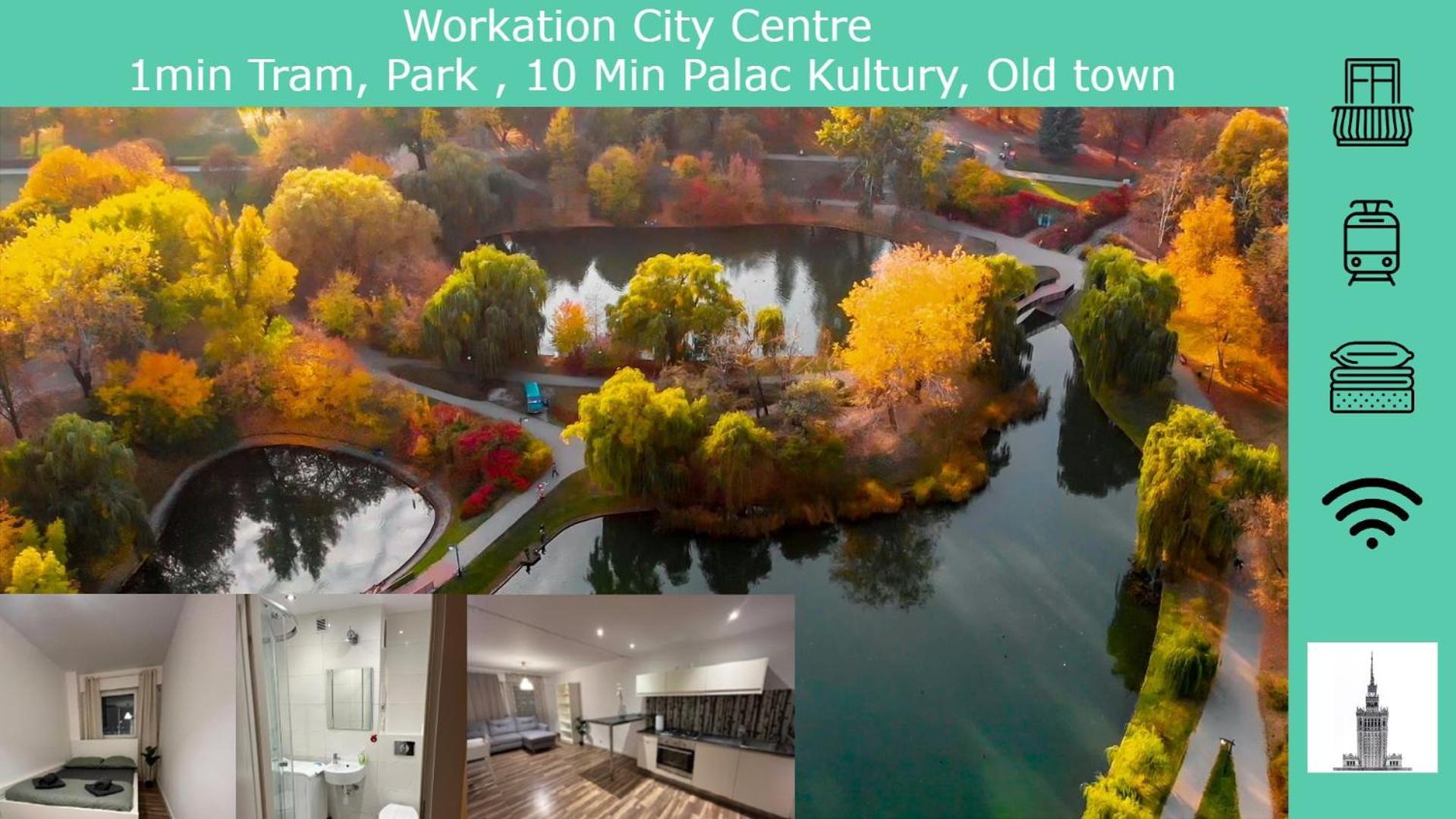 Apartment Workation, Centre, 4-5 Persons 3-4 Nights Offer, Nature Park Metro 1min , 15 Min Palac Kultury, Balcony, Quiet, Easy Parking Chroniony