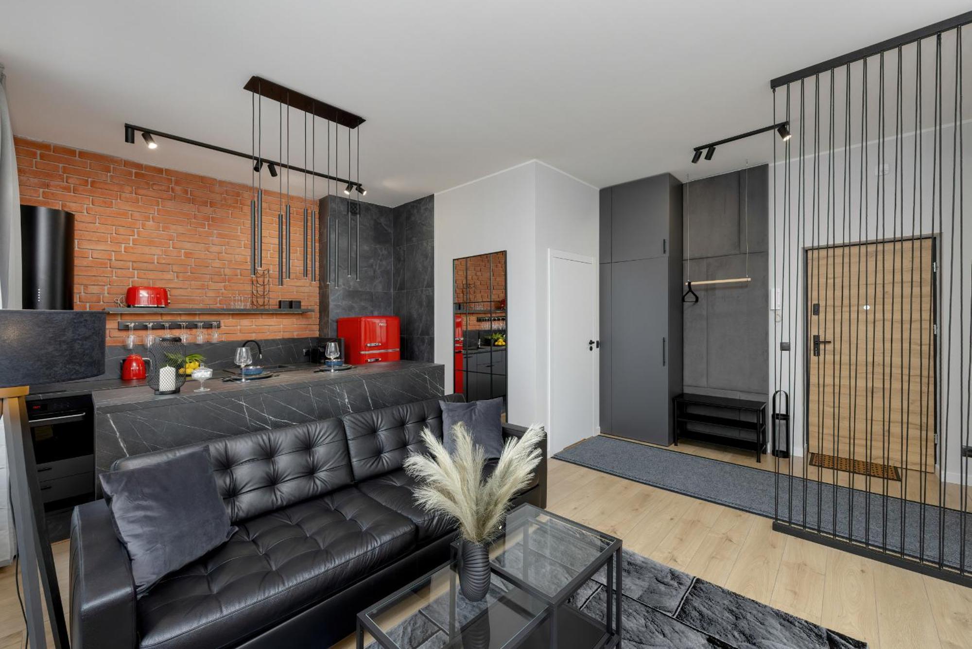 Exclusive Grey And Red In Center By Renters Apartment