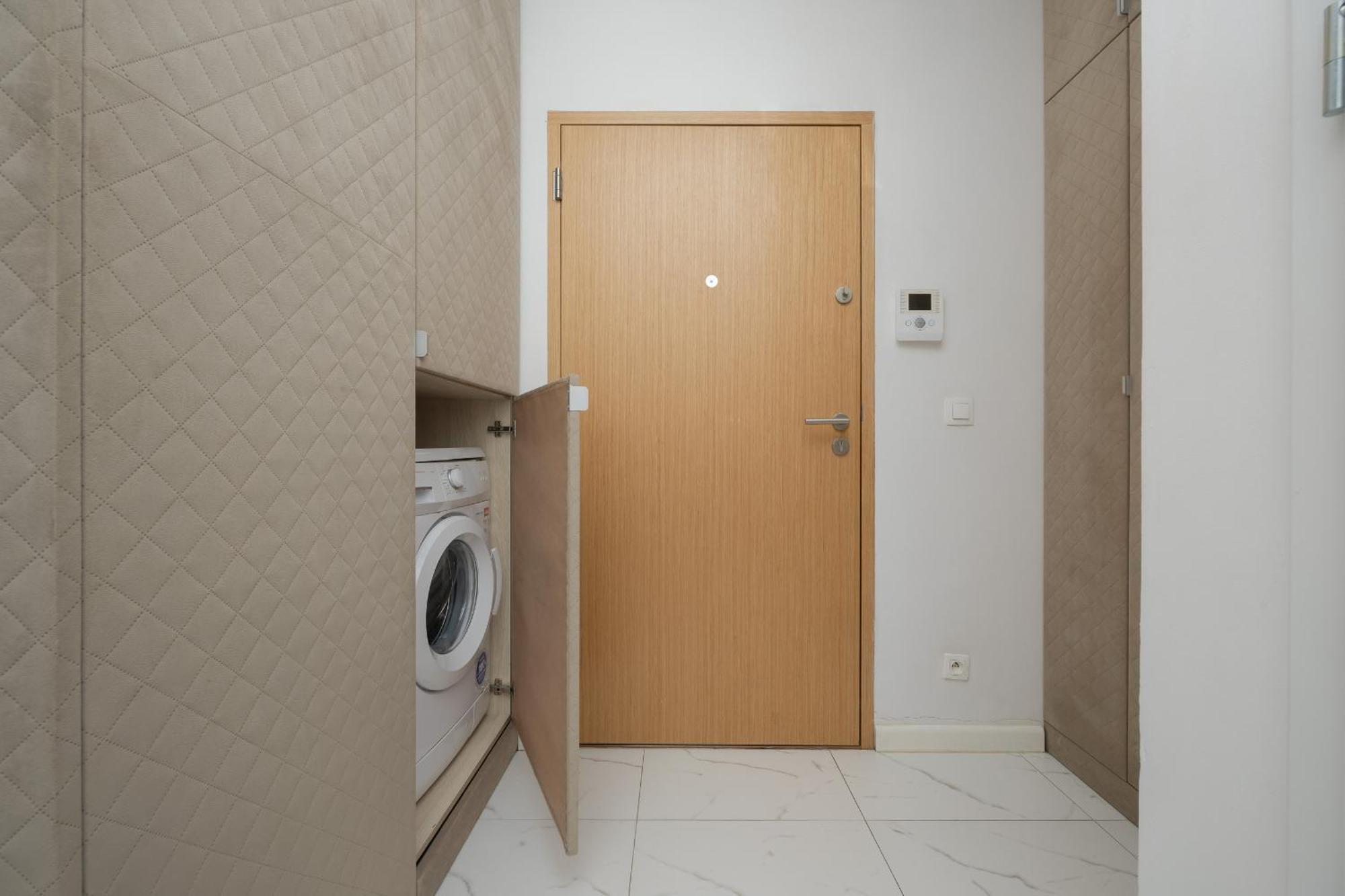 With Balcony In The Wola District Of By Renters Apartment Warsaw
