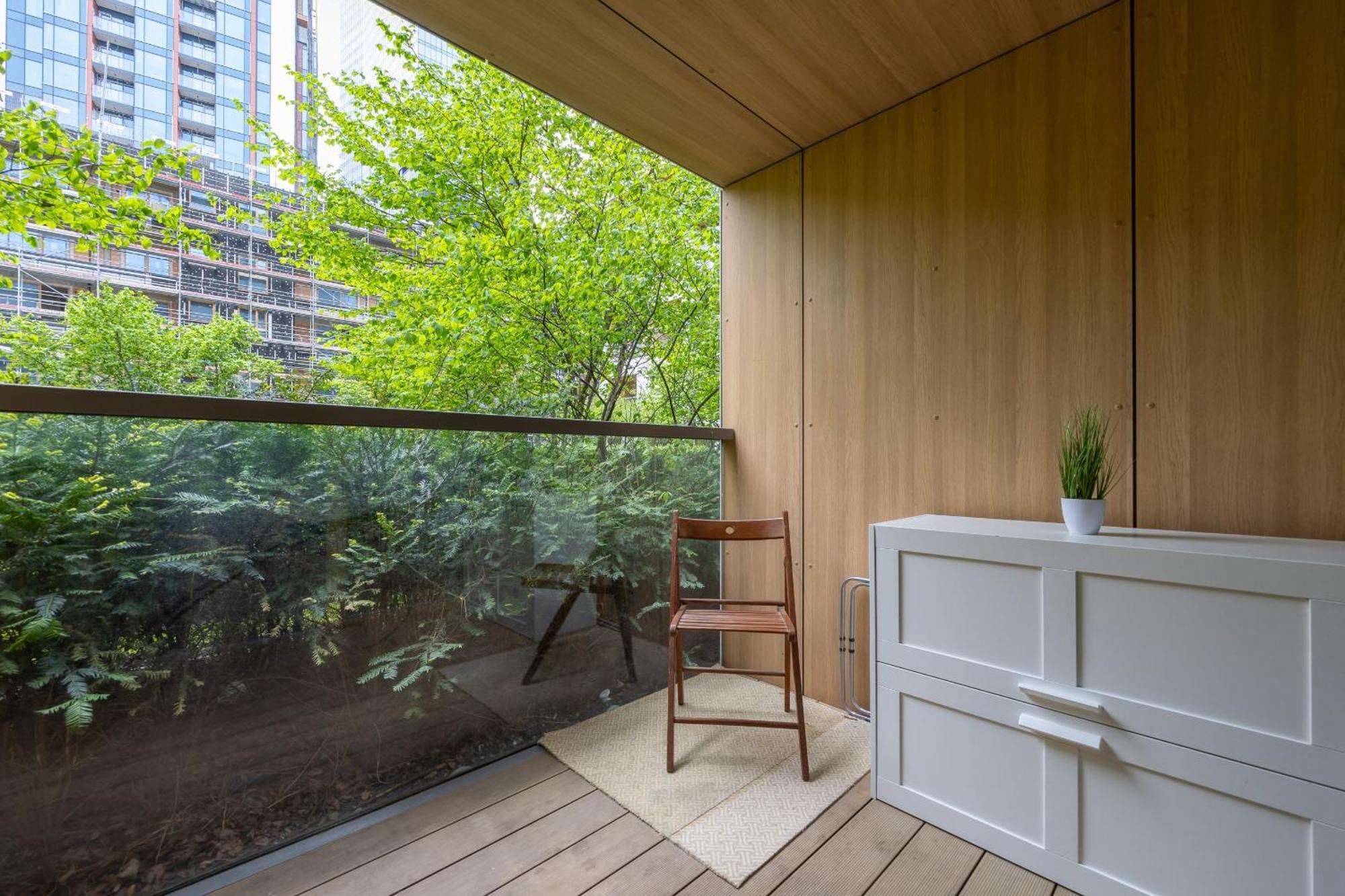 With Balcony In The Wola District Of By Renters Apartment Warsaw