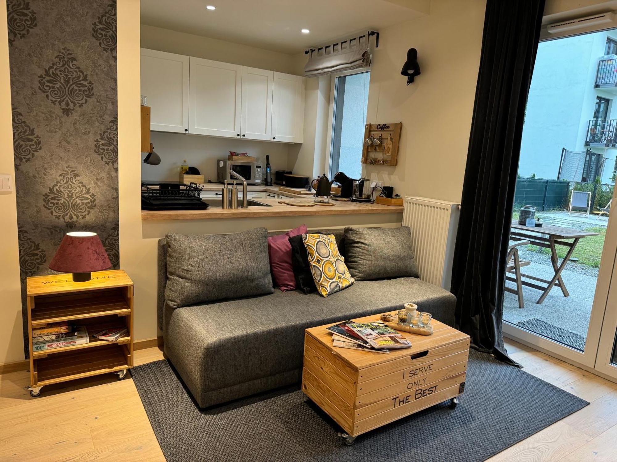 Apartment Relax&comfort New Waw 50 Sqm With Terrace, Garden, Free Parking And Ac