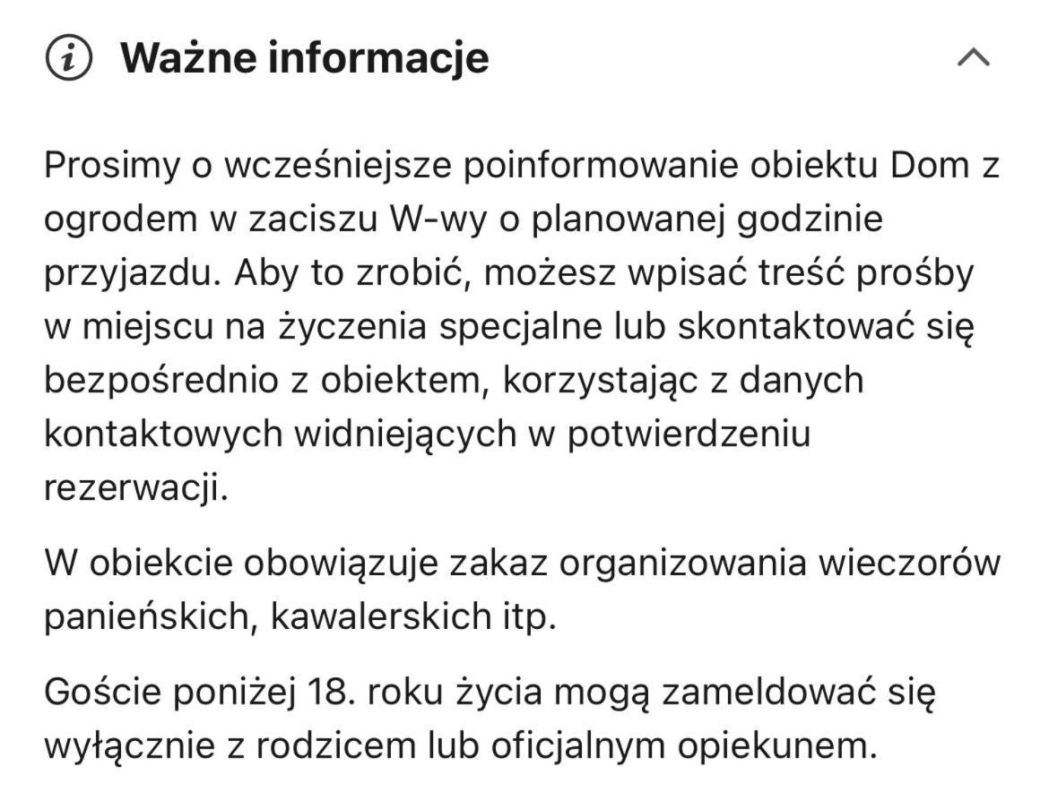Ferienhaus Dom Z Ogrodem W Zaciszu W-wy