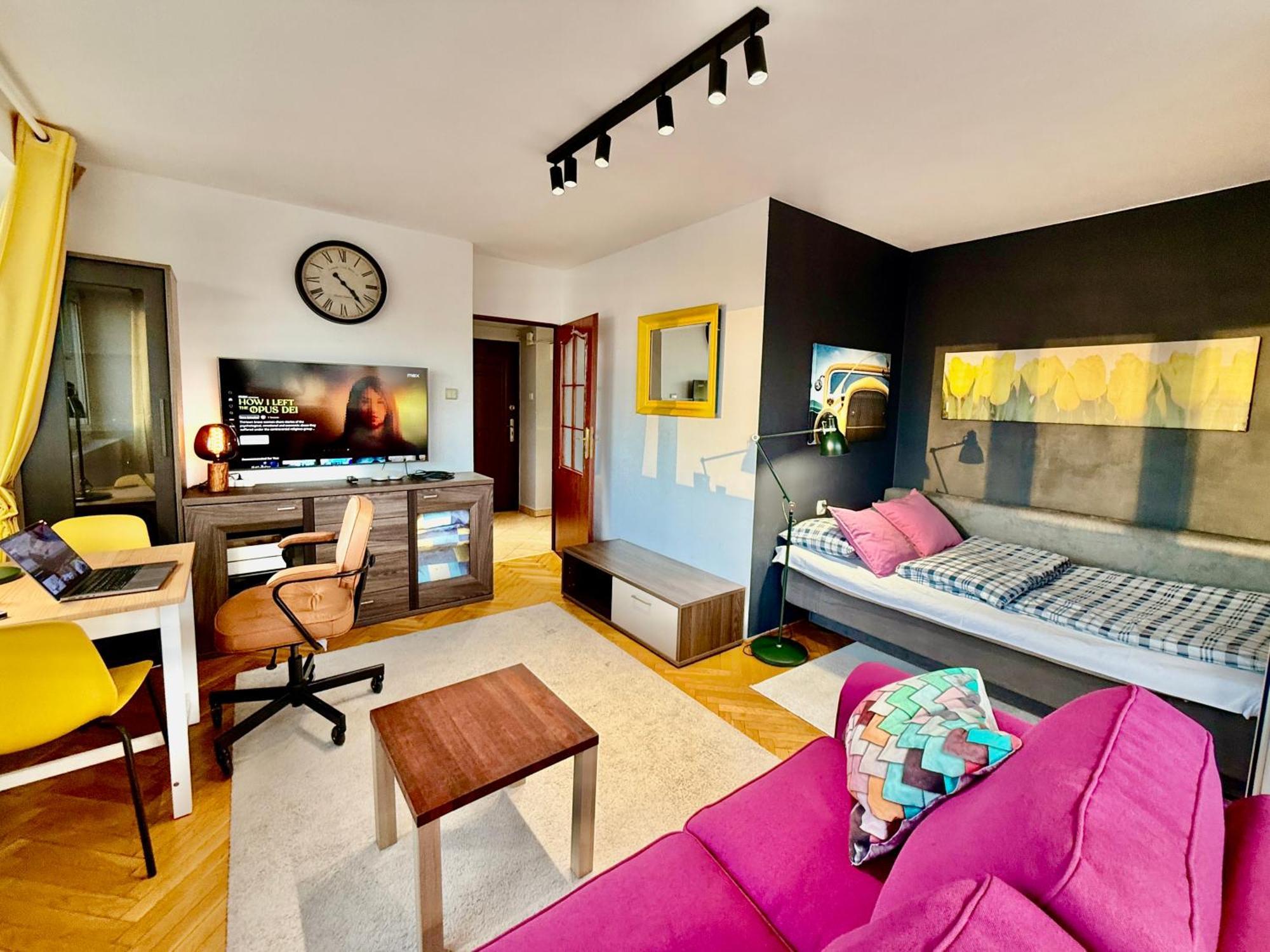 Apartment Super Yellow 2x Metro Fast Wifi 1 Gbs Netflix Panorama Miasta *