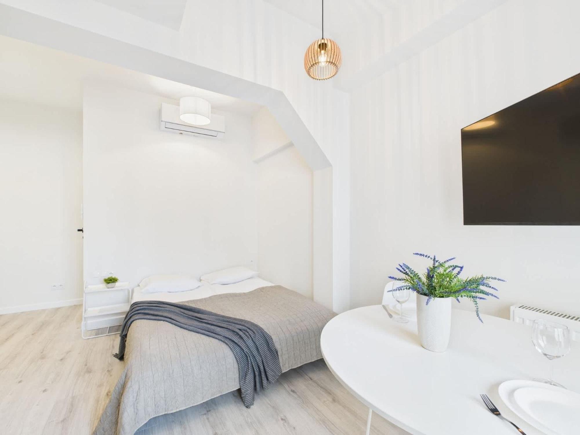 Bright With Air Conditioning Near The Copernicus Science Center In By Renters Apartment *