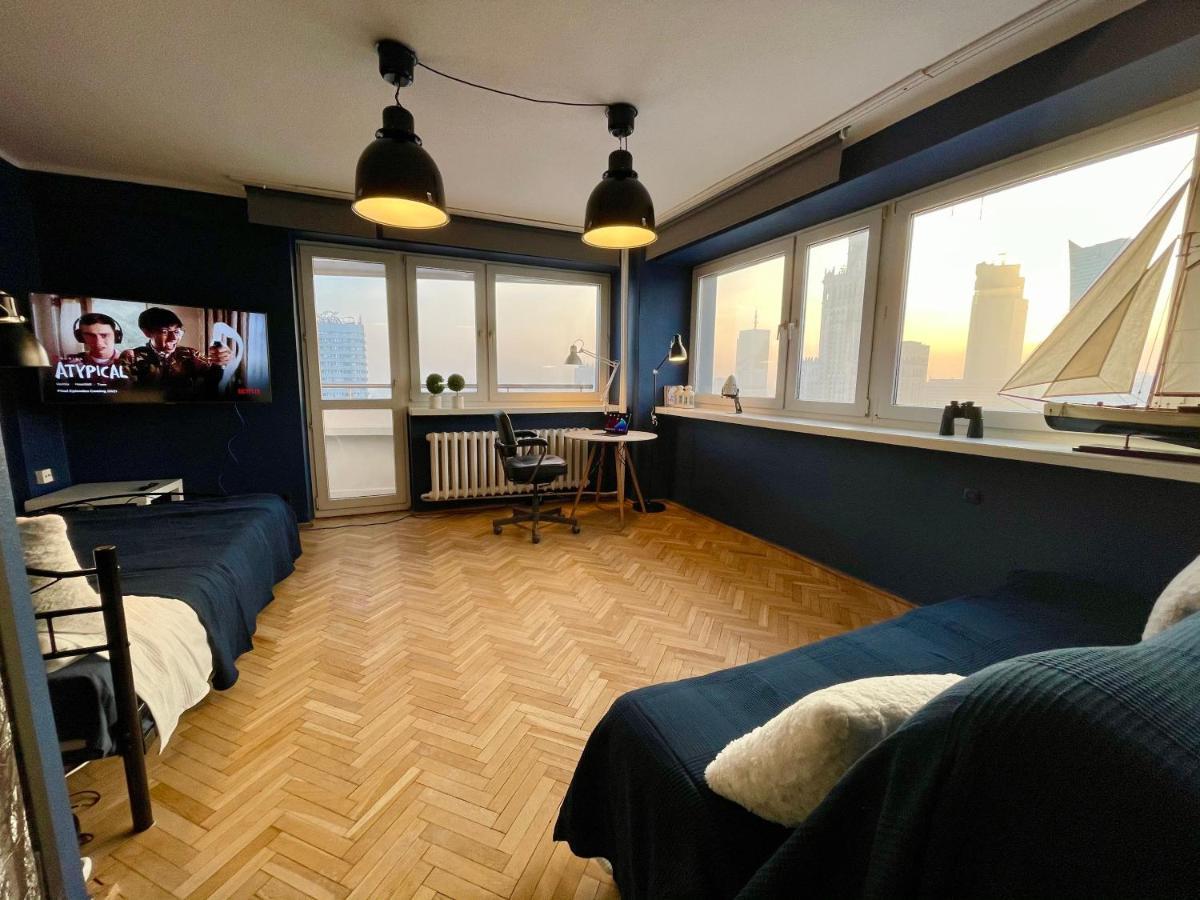 Căn hộ Super Blue Scisle Centrum Dwie Linie Metra Netflix Wifi 300 Mbs Panorama Miasta *