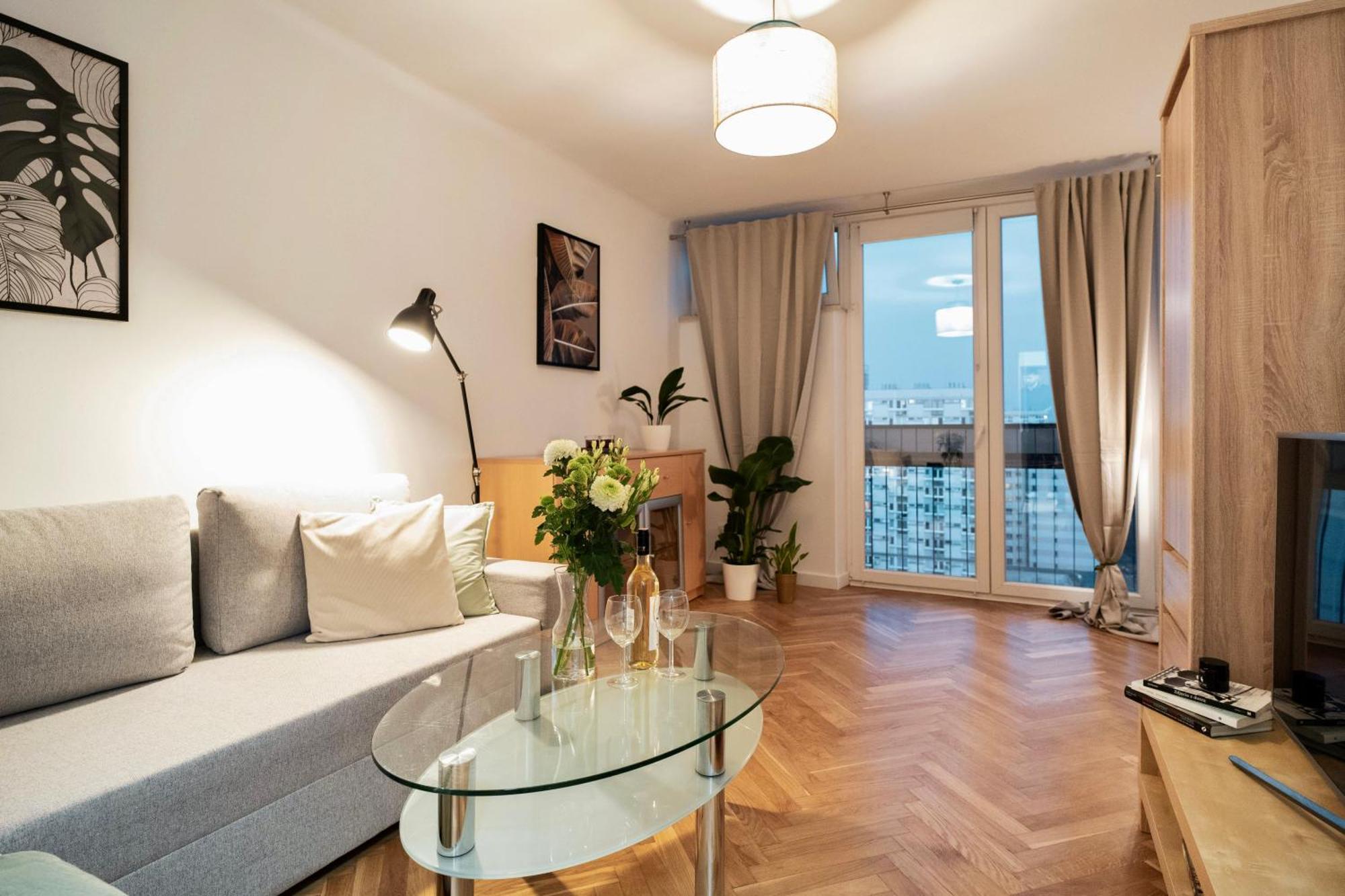 Centrum Miasta! Oddzielna Kuchnia! 14 Pietro! 2 Sypialnie! Apartamento Varsóvia