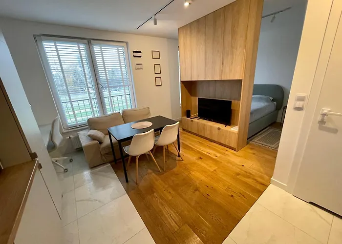 Time&House Pileckiego Przy Centrum Onkologi I Klinice Novum Apartament Na Wylacznosc Pokoj,Sypialnia,Lozko, Lazienka,Kuchnia