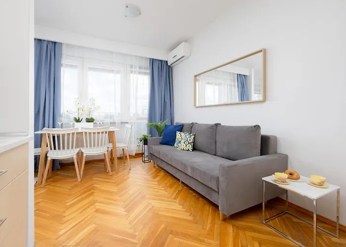 Bright Studio With Air Conditioning Near Ogrod Saski By Noclegi Renters