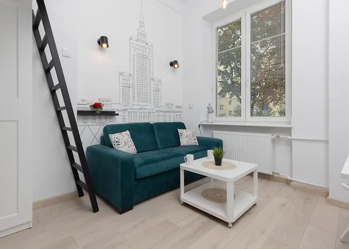 Aleja Wyzwolenia Studio With Mezzanine Warsaw Downtown By Noclegi Renters