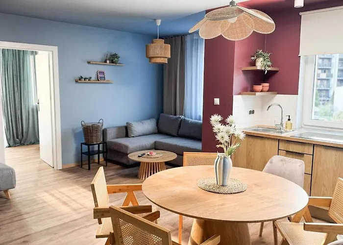Blue Apartment With Balcony