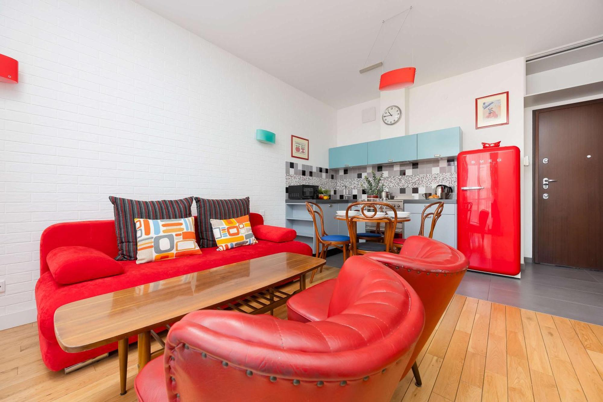 Leszczynska American Retro With Balcony Warsaw's Powisle By Renters Apartment *